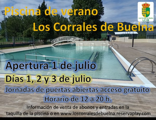 Apertura de la piscina municipal de Los Corrales de Buelna. Jornadas de puertas abiertas
