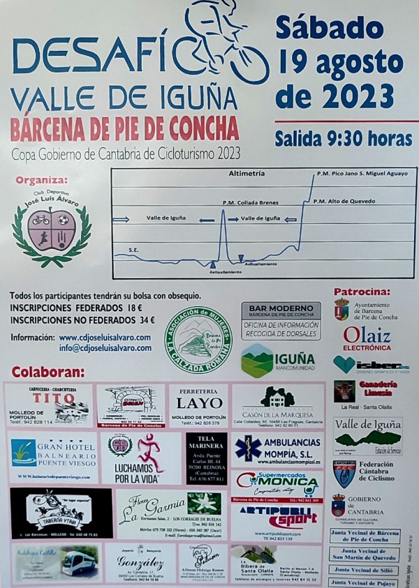 Desafío de ciclismo Valle de Iguña 2022