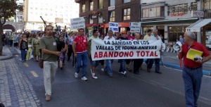 Una de las manifestaciones de la plataforma en Santander
