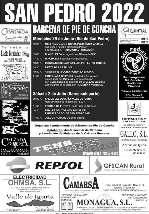 Fiestas de San Pedro en Bárcena 2022