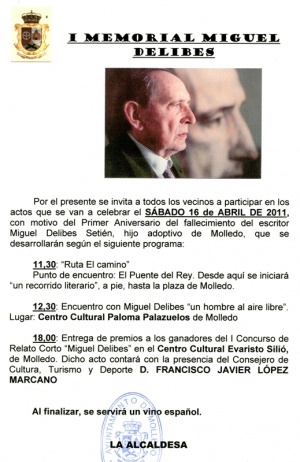 Primer Memorial Miguel Delibes este sábado en Molledo