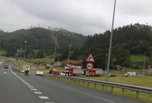Accidente mortal en la A67, en Barros.