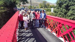 Inauguración del puente de Helecha