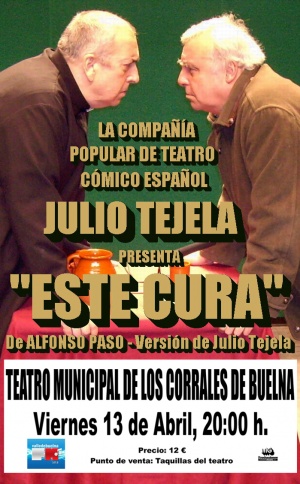 Nos visitará Julio Tejela y regalaremos entradas para el teatro