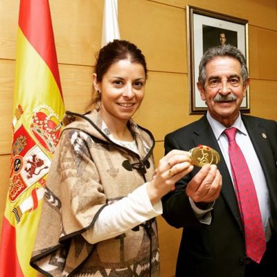 Paula González recibida por el presidente de Cantabria