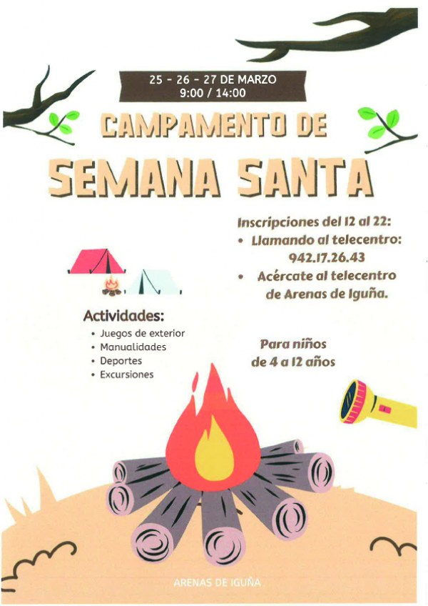 Campamento de Semana Santa en Arenas de Iguña.