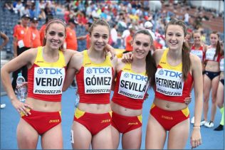El relevo 4x100 bate el récord de España en la final de Bydgoszcz