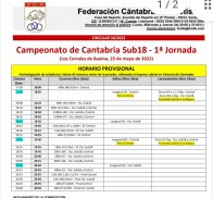 Atletismo. Campeonato de Cantabria Sub 18, 1ª Jornada