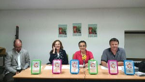 Cayón, Toribio, Victorino y Del Val en la presentación.