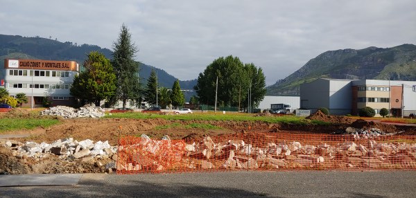 Obras ya iniciadas.