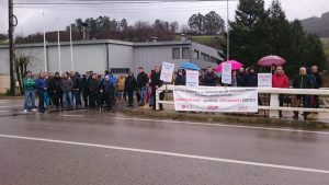 Una de las concentraciones de los trabajadores de Chassis Brakes en la entrada a la planta