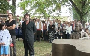 Inauguración de la estatua de Juan Carlos Calderón