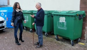 Federico Crespo en la zona de recogida del Ayuntamiento
