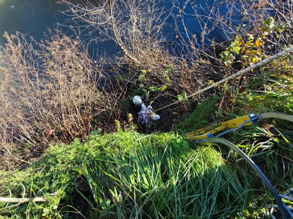 Rescate de un perro en Las Caldas