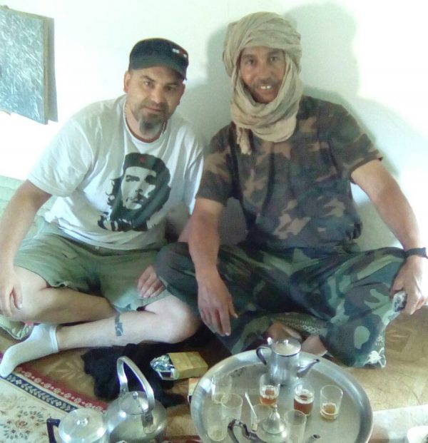 Javier Valderrama en los campos de refugiados del Sáhara