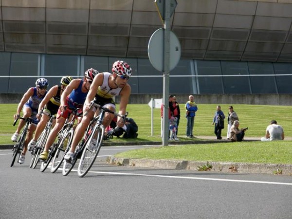 Santamaría, Garrido, Correa y Ruiz en la prueba de ciclismo