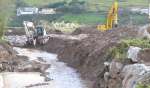 Obras de canalización del río Tejas