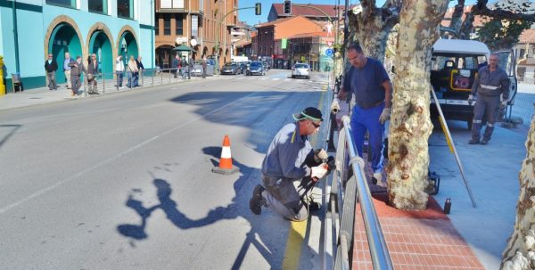 Cierre de la plaza en la Avenida Cantabria