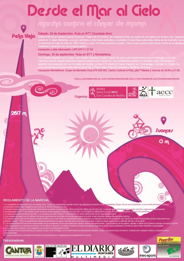 Cartel de la marcha de montaña