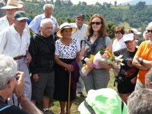 Ofrenda floral del homenaje a los ganaderos
