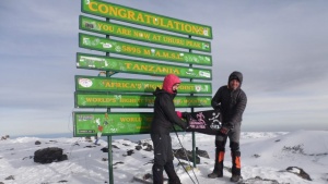 Felipe Fernández en la cumbre del Kilimanjaro
