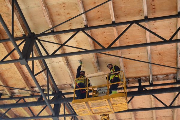 Obras en la cubierta de San Mateo
