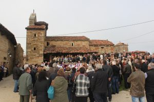 Funeral en la iglesia de Santa María de Nava, en Barruelo de Sanrullán, el miércoles 18.