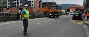 Tráfico retenido en la Avenida Cantabria