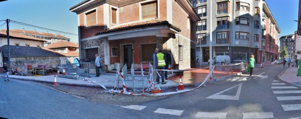 Visita del alcalde y el concejal de Obras a la zona