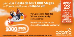 Celebramos la llegada de Adamo y su fibra de 1000 megas con un concurso