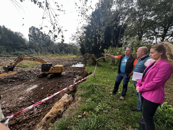 Ainoa Quiñones y Agustín Molleda en el incio de las obras