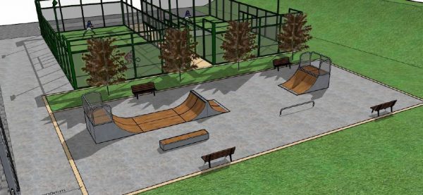 Diseño de la futura pista de skate de Los Corrales