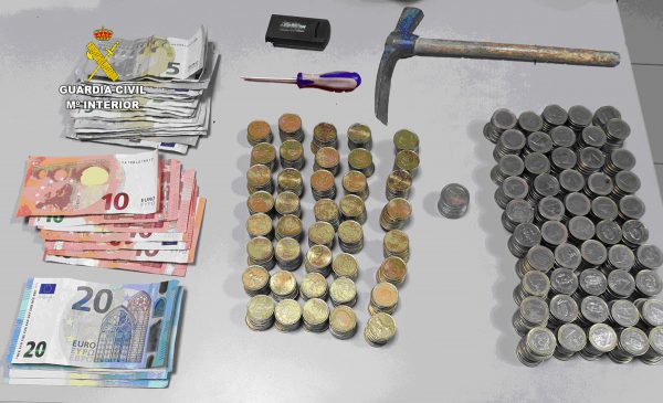 Objetos intervenidos en la actuación.