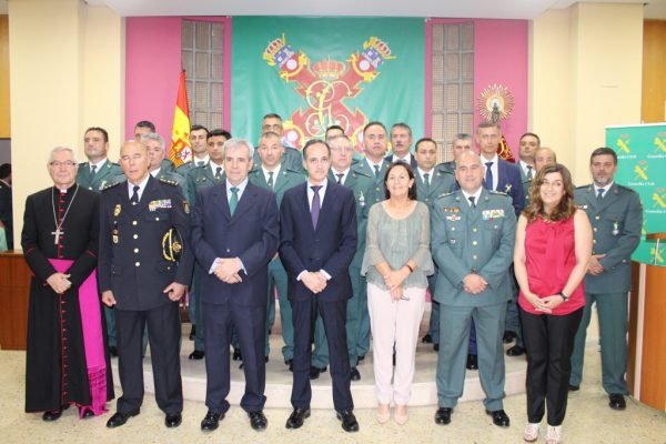 Condecorados en el acto de la Guardia Civil