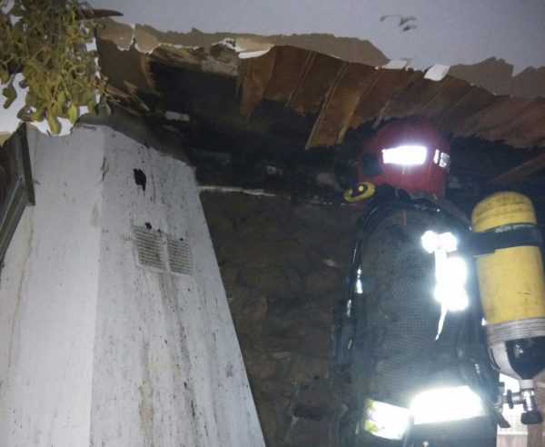 Interior de la vivienda afectada.