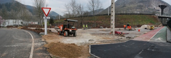 Obras en el nuevo parque de Barros