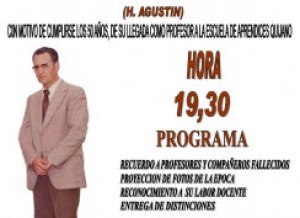 Presentación del homenaje al hermano Agustín