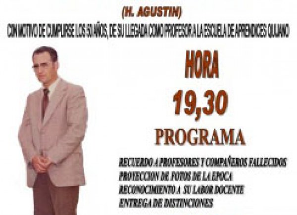 Presentación del homenaje al hermano Agustín