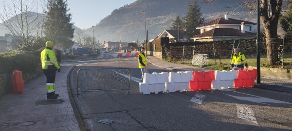 Pasadas las nueve y media de la mañana personal de Solpavifer cortaba el tráfico