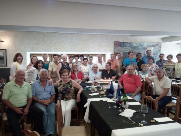 Quintos del 57 en el comerdor del restaurante Fleming.
