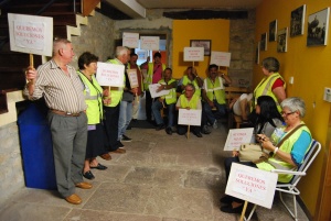 Afectados en el interior del Ayuntamiento