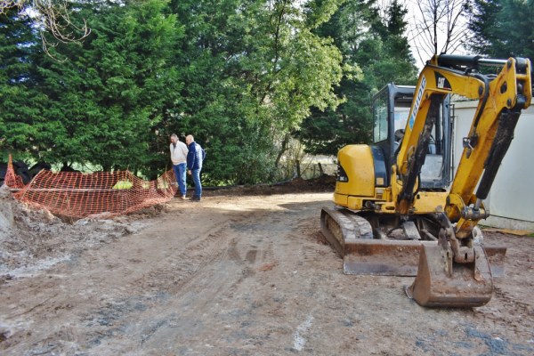Visita de Argumosa y Arranz a las obras de mejora de la rede de agua