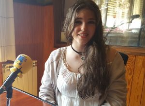 Almudena Campuzano y su primer premio en el José Hierro