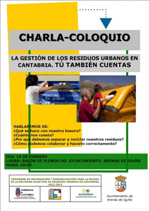 Cartel del programa de gestión de residuos
