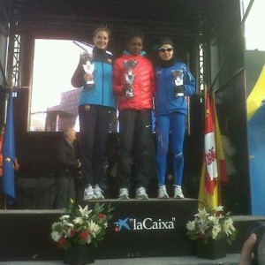 Podium de la prueba femenina ( dcha. Paula)