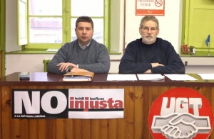 Rueda de prensa en la sede de UGT
