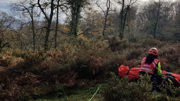Rescate del cazador en pleno monte