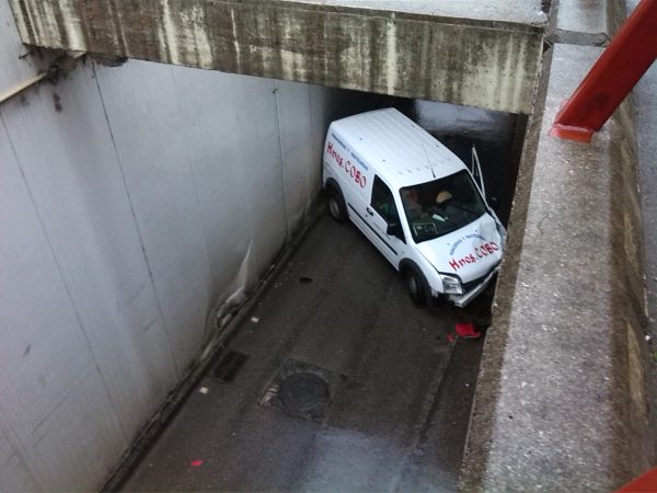 Furgoneta implicada en este accidente.
