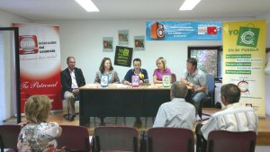 Cayón, Toribio, Victorino, España y Del Val, en la presentación