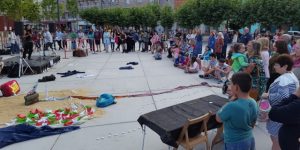 Acto en la plaza de la Constitución